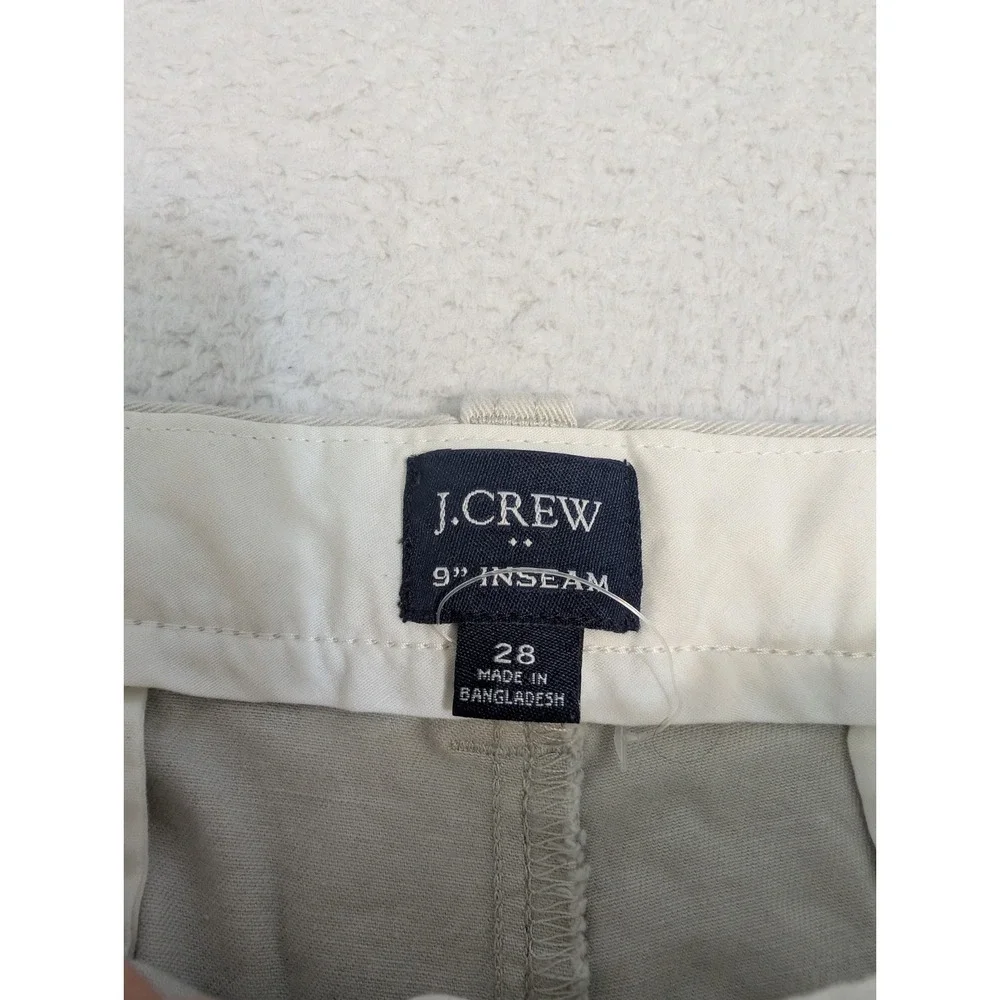 NEW J CREW Men's 28x9 Sailboat Prints Chinos Flat‎ Front Casual Beige Shorts